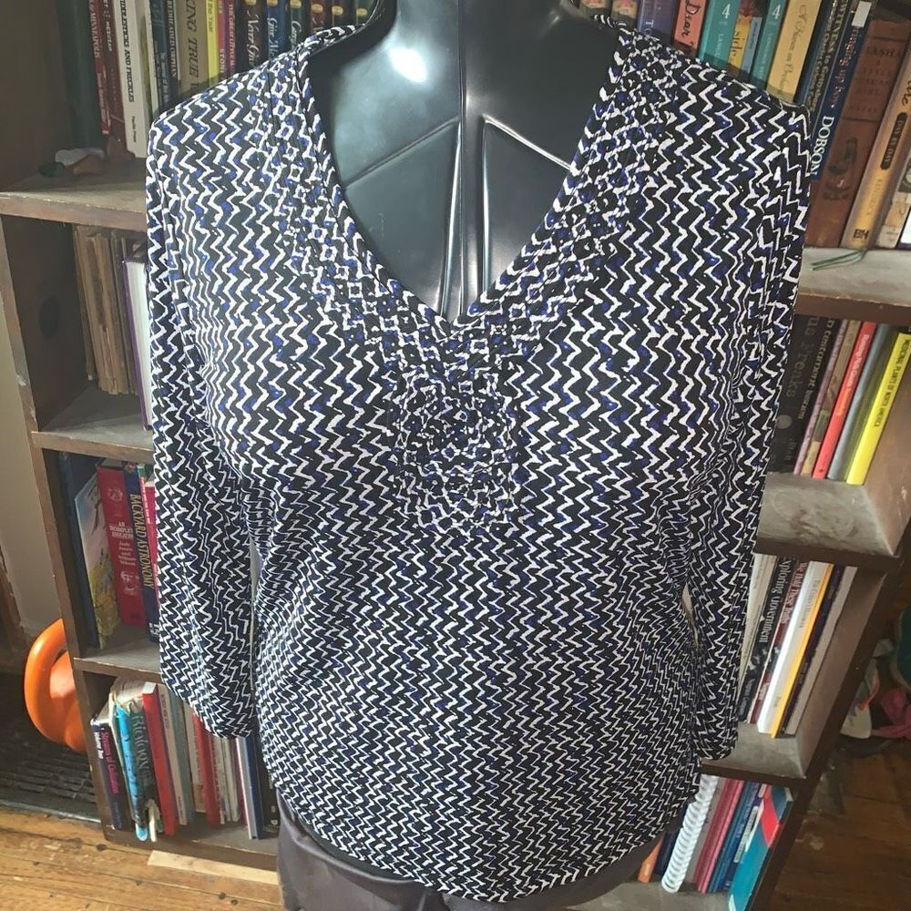 41Hawthorn Relita Macrame neckline M knit Stitchfix blouse